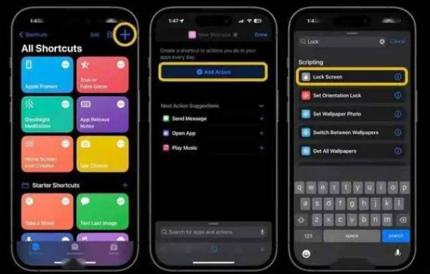 英德苹果14锁屏维修店分享iPhone14升级iOS16.4后如何创建锁屏快捷方式 